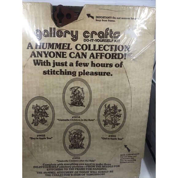 Hummel Stitchery Kit 9”x12” Girl In Apple Tree Unopened #8031 Frame . Vintage - Picture 10 of 16